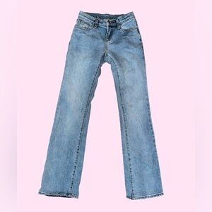 Brandy Melville Blue Flare Wide Leg Jeans